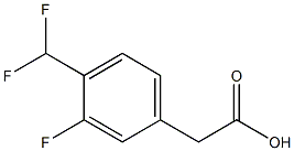 BENZENEACETIC ACID, 4-(DIFLUOROMETHYL)-3-FLUORO- Struktur