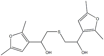 1-(2,5-DIMETHYL-FURAN-3-YL)-2-[2-(2,5-DIMETHYL-FURAN-3-YL)-2-HYDROXY-ETHYLSULFANYL]-ETHANOL Struktur