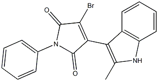 3-BROMO-4-(2-METHYL-1H-INDOL-3-YL)-1-PHENYL-PYRROLE-2,5-DIONE Struktur