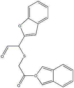 1-BENZOFURAN-2-YL-2-(2-BENZOFURAN-2-YL-2-OXO-ETHYLSULFANYL)-ETHANONE Struktur