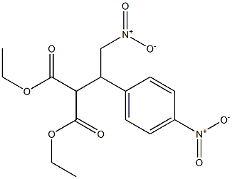 PROPANEDIOIC ACID, 2-[2-NITRO-1-(4-NITROPHENYL)ETHYL]-, 1,3-DIETHYL ESTER Struktur