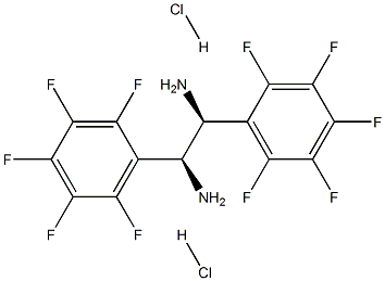 (S,S)-1,2-Bis(1,2,3,4,5-pentafluorophenyl)-1,2-ethanediamine dihydrochloride, 95%. ee 99% Struktur