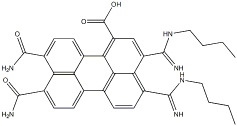 N,N'-dibutyl-perylene-3,4,9,10-tetracarboxylic acid diimide Struktur