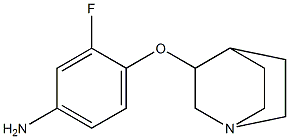 4-(1-Aza-bicyclo[2.2.2]oct-3-yloxy)-3-fluorophenylamine Struktur