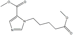 methyl 1-(5-methoxy-5-oxopentyl)-1H-imidazole-5-carboxylate Struktur