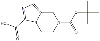 7-(tert-butoxycarbonyl)-5,6,7,8-tetrahydroimidazo[1,5-a]pyrazine-3-carboxylic acid Struktur