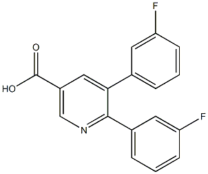 5,6-Bis(3-fluorophenyl)nicotinic acid Struktur