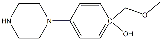 1-(4-Methoxymethyl-4-hydroxyphenyl)piperazine Struktur