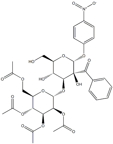 4-NITROPHENYL 2-BENZOYL-3-O-(2',3',4',6'-TETRA-O-ACETYL-ALPHA-D-MANNOPYRANOSYL)-ALPHA-D-MANNOPYRANOSIDE Struktur