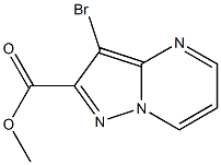 3-Bromo-pyrazolo[1,5-a]pyrimidine-2-carboxylic acid methyl ester Struktur