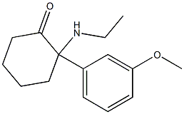 2-(3-methoxyphenyl)-2-(ethylamino)cyclohexanone Struktur