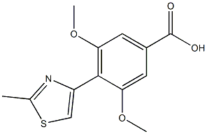 3,5-dimethoxy-4-(2-methyl-1,3-thiazol-4-yl)benzoic acid Struktur