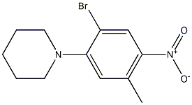 1-(2-bromo-5-methyl-4-nitrophenyl)piperidine Struktur