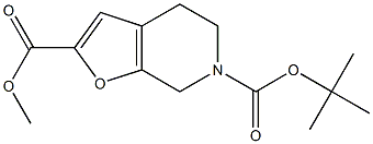 6-tert-butyl 2-methyl 4,7-dihydrofuro[2,3-c]pyridine-2,6(5H)-dicarboxylate Struktur