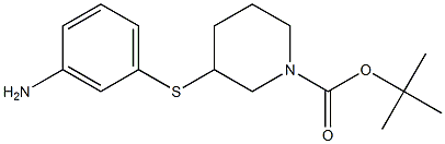 3-(3-Amino-phenylsulfanyl)-piperidine-1-carboxylic acid tert-butyl ester Struktur