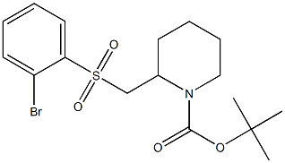 2-(2-Bromo-benzenesulfonylmethyl)-piperidine-1-carboxylic acid tert-butyl ester Struktur