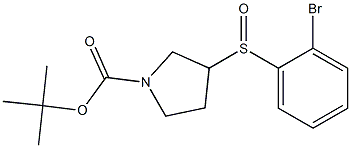 3-(2-Bromo-benzenesulfinyl)-pyrrolidine-1-carboxylic acid tert-butyl ester Struktur