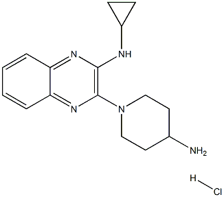 [3-(4-Amino-piperidin-1-yl)-quinoxalin-2-yl]-cyclopropyl-amine hydrochloride Struktur