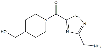 (3-Aminomethyl-[1,2,4]oxadiazol-5-yl)-(4-hydroxymethyl-piperidin-1-yl)-methanone Struktur