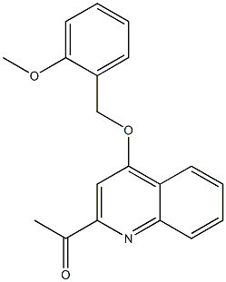 1-(4-(2-methoxybenzyloxy)quinolin-2-yl)ethanone Struktur