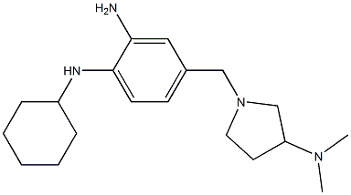 N1-cyclohexyl-4-((3-(dimethylamino)pyrrolidin-1-yl)methyl)benzene-1,2-diamine Struktur