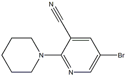 5-bromo-2-(piperidin-1-yl)pyridine-3-carbonitrile Struktur