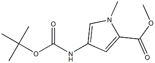 methyl 4-(tert-butoxycarbonylamino)-1-methyl-1H-pyrrole-2-carboxylate Struktur