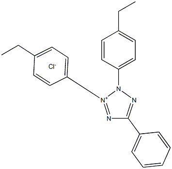 2,3-Bis(4-ethylphenyl)-5-phenyltetrazoliuM Chloride Struktur