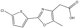 [2-(5-Chloro-thiophen-2-yl)-5-Methyloxazol-4-yl]-acetic acid Struktur