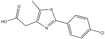 [2-(4-Chlorophenyl)-5-Methylthiazol-4-yl]-acetic acid Struktur