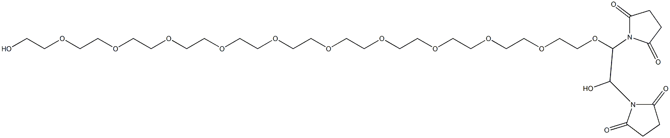 alpha, oMega-DisucciniMidyl dodecaethylene glycol Struktur