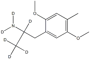 2,5-DiMethoxy-4-MethylaMphetaMine-d6 Struktur