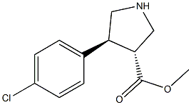 (+/-)-trans-4-(4-Chlorophenyl)-3-(methoxycarbonyl)pyrrolidine Struktur