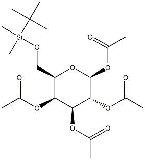 1,2,3,4-Tetra-O-acetyl-6-O-(tert-butyldimethylsilyl)-b-D-galactopyranose Struktur