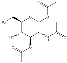 2-Acetamido-1,3-di-O-acetyl-2-deoxy-D-glucopyranose Struktur