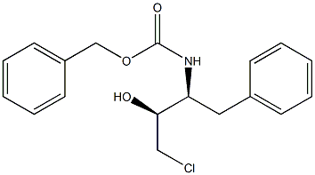 (2S,3S)-3-(benzyloxycarbonylamino)-1-chloro-2-hydroxy-4-phenylbutane Struktur