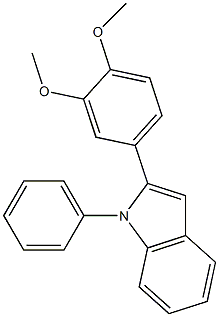 2-(3,4-dimethoxyphenyl)-1-phenylindole Struktur