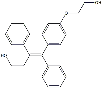 (Z)-4-(4-(2-hydroxyethoxy)phenyl)-3,4-diphenylbut-3-en-1-ol Struktur