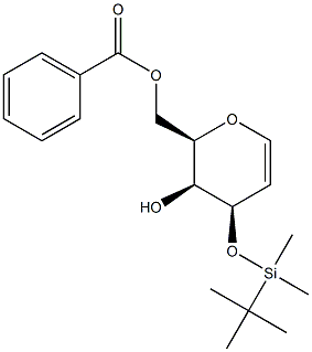 6-O-Benzoyl-3-O-tert-butyldimethylsilyl-D-galactal Struktur