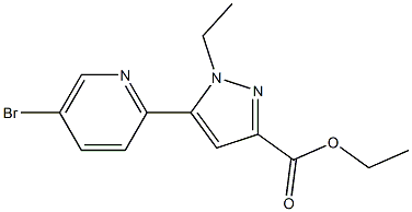 ethyl 5-(5-bromopyridin-2-yl)-1-ethyl-1H-pyrazole-3-carboxylate Struktur