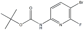 (5-Bromo-6-fluoro-pyridin-2-yl)-carbamic acid tert-butyl ester Struktur