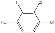 4-Bromo-3-chloro-2-iodo-phenol Struktur