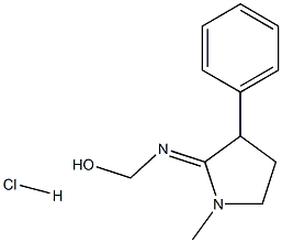 {[(2Z)-1-METHYL-3-PHENYL-2-PYRROLIDINYLIDENE]AMINO}METHANOL HYDROCHLORIDE Struktur