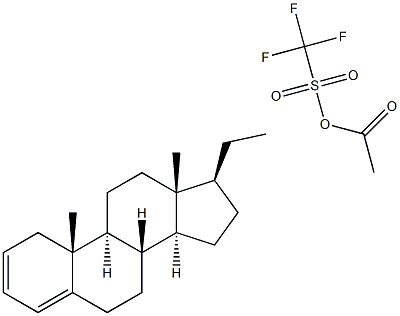 Pregnadiene Triflate Acetate Struktur