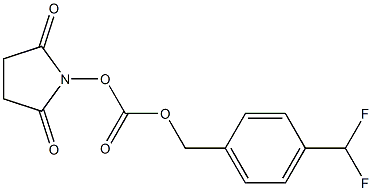 4-(difluoromethyl)benzyl (2,5-dioxopyrrolidin-1-yl) carbonate Struktur