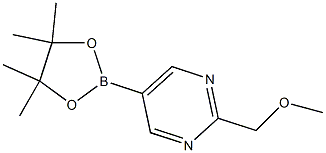 2-(methoxymethyl)-5-(4,4,5,5-tetramethyl-1,3,2-dioxaborolan-2-yl)pyrimidine Struktur