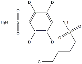 4-[[(4-Chlorobutyl)sulfonyl]amino]benzenesulfonamide-d4 Struktur