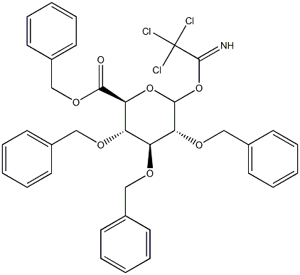 2,3,4-Tri-O-benzyl-D-glucuronide benzyl ester trichloroacetimidate Struktur