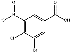 3-Bromo-4-chloro-5-nitrobenzoic acid Struktur