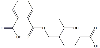 Mono(2- (1- hydroxyethyl)-5-carboxypentyl) Phthalate Struktur